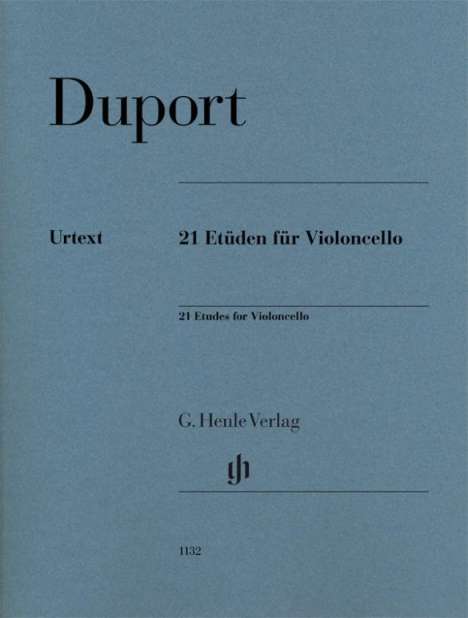 Duport, Jean-Louis - 21 Etüden für Violoncello, Buch