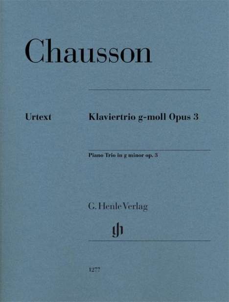 Ernest Chausson: Klaviertrio g-moll op. 3, Noten