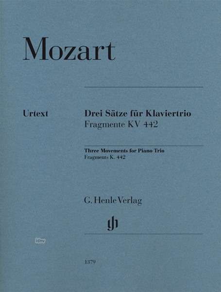 Mozart, W: Drei Sätze für Klaviertrio, Buch