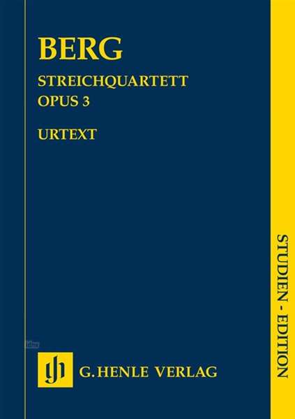 Alban Berg: Streichquartett op. 3, Noten