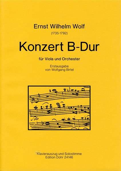 Ernst Wilhelm Wolf: Konzert für Viola und Orcheste, Noten