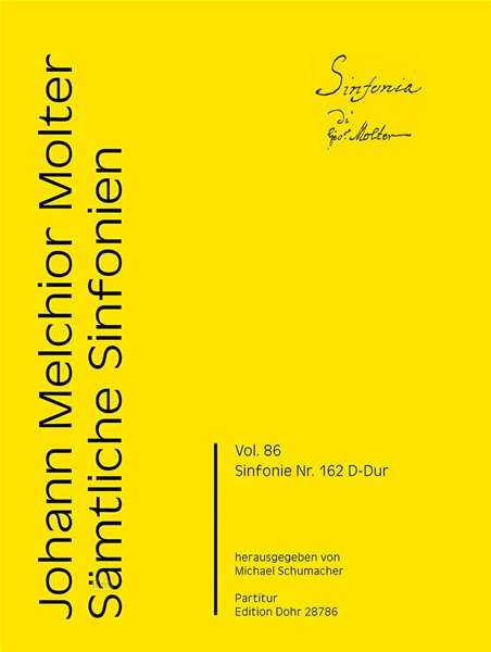 Johann Melchior Molter: Sinfonie Nr. 162 D-Dur MWV VII 162, Noten