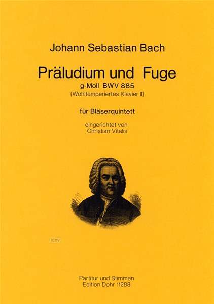 Johann Sebastian Bach: Präludium und Fuge g-Moll BWV 885, Noten