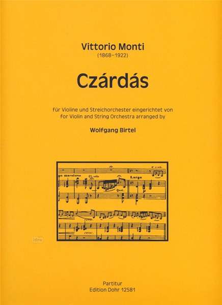 Vittorio Monti: Czárdás für Violine und Streichorchester, Noten
