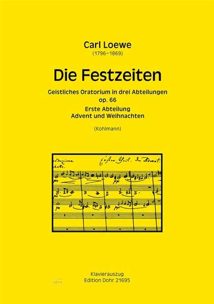 Carl Loewe: Die Festzeiten op. 66/1, Noten