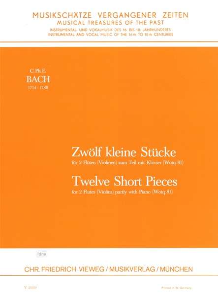 Carl Philipp Emanuel Bach: Zwölf kleine Stücke Wotq. 81, Noten