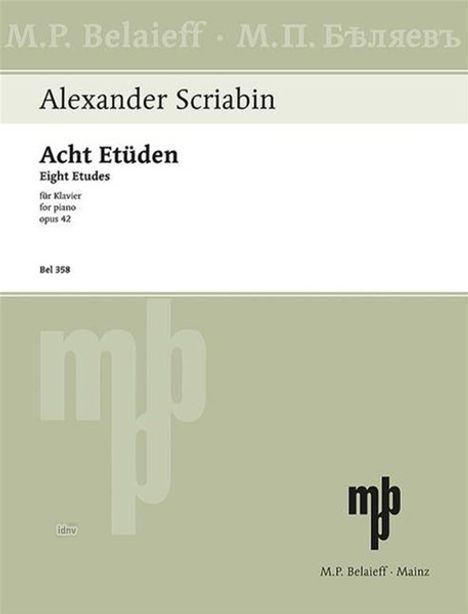 Alexander Nikolajewitsch Skrjabin: Acht Etüden op. 42, Noten