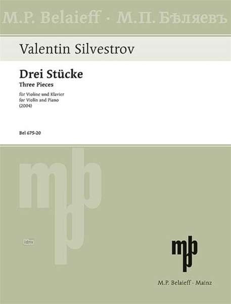Valentin Silvestrov: Melodien der Augenblicke - Zyklus II (2004), Noten