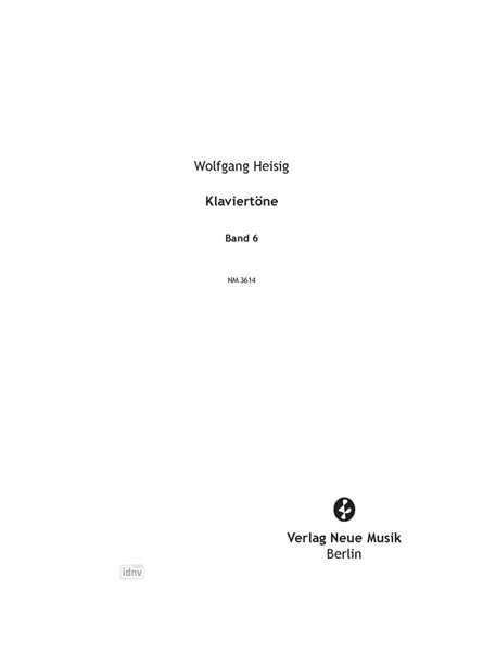 Wolfgang Heisig: Klaviertöne - Band 6 (für Klavier solo) (2022), Noten