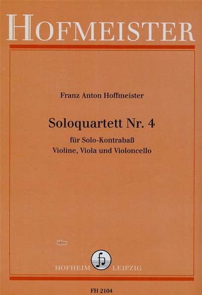 Franz Anton Hoffmeister: Solo-Quartett Nr. 4, Noten