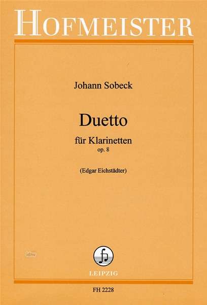 Johann Sobeck: Duetto op. 8, Noten