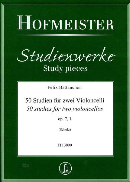 Felix Battanchon: 50 Studien für zwei Violoncelli Nr. 1 op. 7, Noten