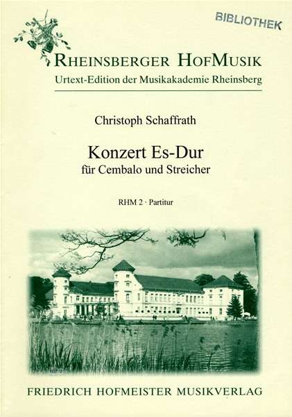Christoph Schaffrath: Konzert Es-Dur für Cembalo und Streicher, Noten
