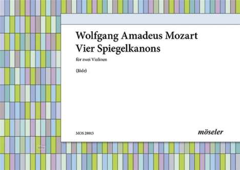 Wolfgang Amadeus Mozart: 4 Spiegelkanons, Noten