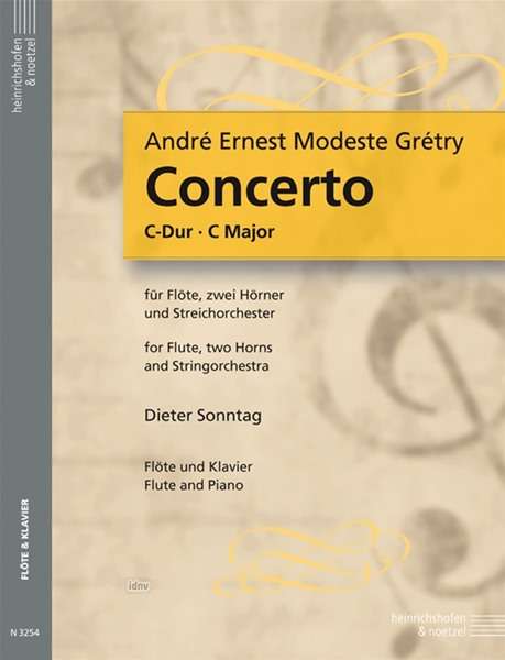Andre Modeste Gretry: Concerto für Flöte, 2 Hörner u, Noten