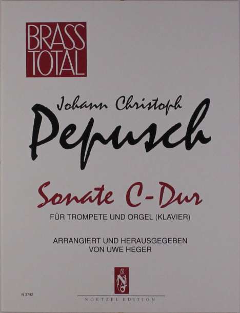 Johann Christoph Pepusch: Sonate für Trompete und Orgel, Noten