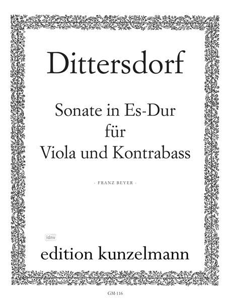 Karl Ditters von Dittersdorf: Sonate für Viola und Kontrabass Es-Dur, Noten