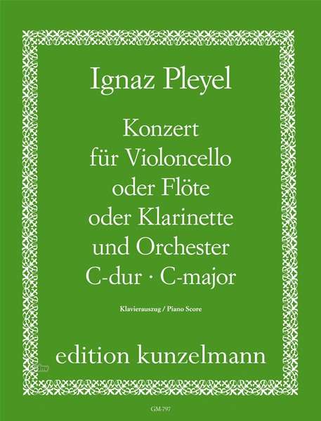 Ignaz Pleyel: Konzert für Violoncello (Fl/Klar) C-Dur, Noten
