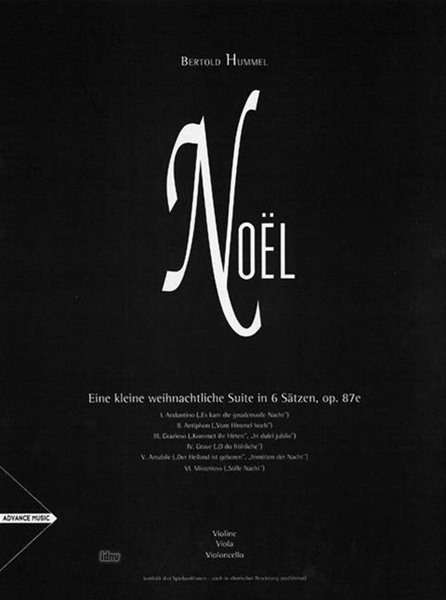 Bertold Hummel: Noël op. 87e, Noten