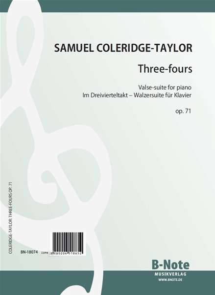 Samuel Coleridge-Taylor: Three-fours - Walzer-Suite für Klavier op.71, Noten