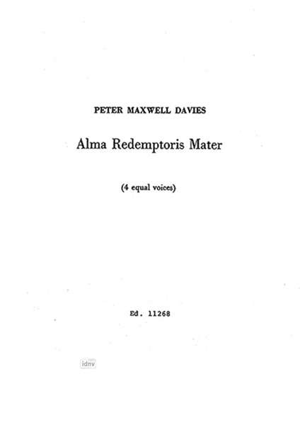 Peter Maxwell Davies: Alma Redemptoris Mater, Noten