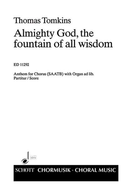 Thomas Tomkins: Almighty god, the fountain, Noten