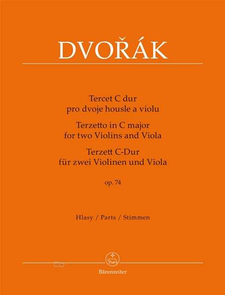 Antonin Dvorak: Terzett für zwei Violinen und Viola C-Dur op. 74, Noten