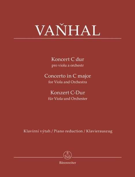 Johann Baptist (Jan Krtitel) Vanhal: Konzert für Viola und Orchester C-Dur, Noten