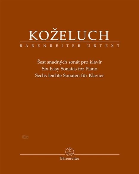Leopold Koželuch: Sechs leichte Sonaten für Klavier, Noten