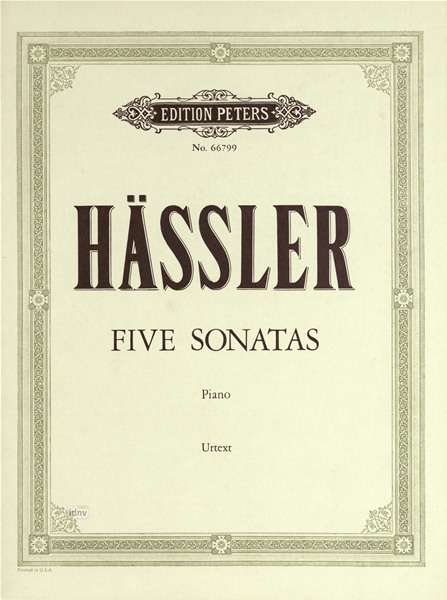 Johann Wilhelm Hässler: 5 Sonaten für Klavier, Noten