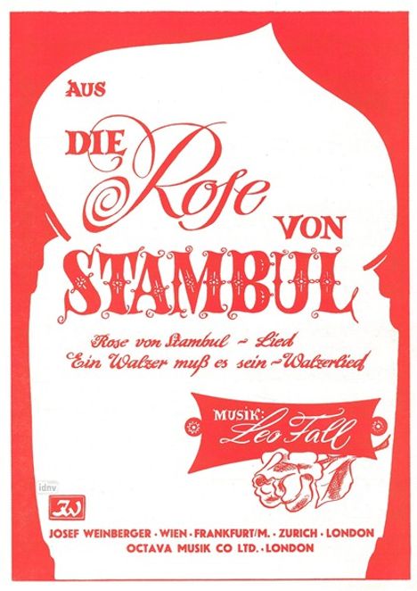 Die Rose von Stambul - Ein Wal, Noten
