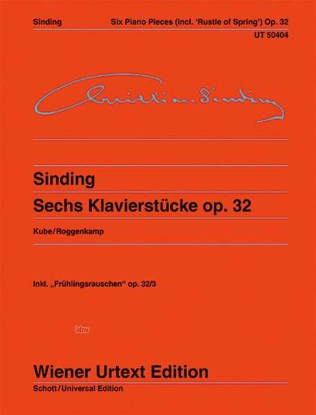 Christian Sinding: Sechs Klavierstücke op. 32, Noten