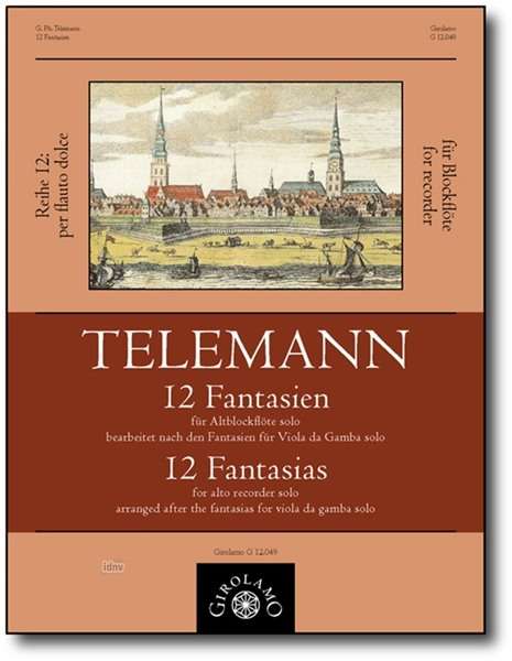 Georg Philipp Telemann: 12 Fantasien für Altblockflöte solo, Noten