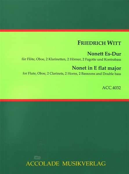 Friedrich Witt: Nonett Es-Dur, Noten
