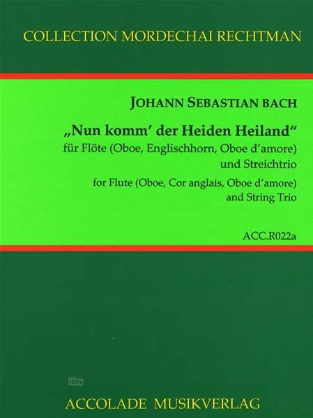 Johann Sebastian Bach: Nun komm' der Heiden Heiland f, Noten