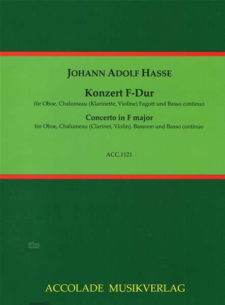 Johann Adolph Hasse: Concerto F-Dur, Noten
