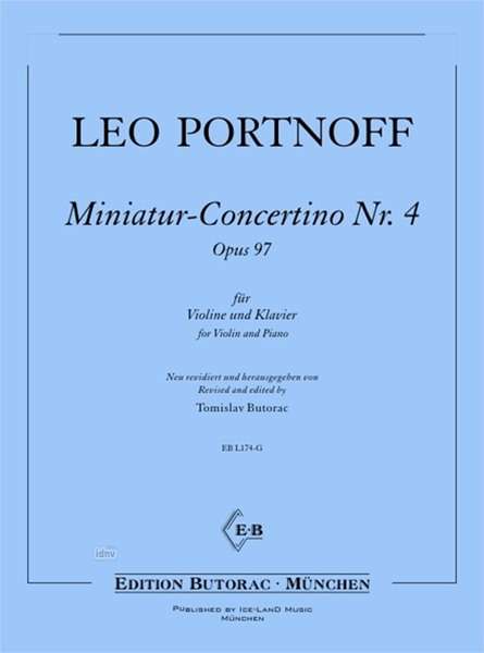 Leo Portnoff: Miniatur-Concertino Nr. 4 G-Dur op. 97, Noten