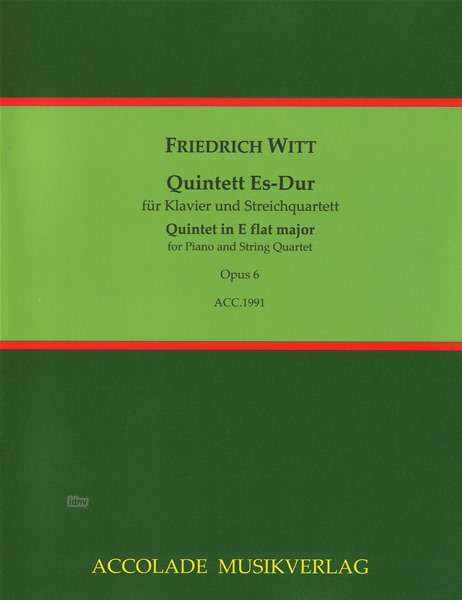 Friedrich Witt: Quintett Es-Dur, Noten