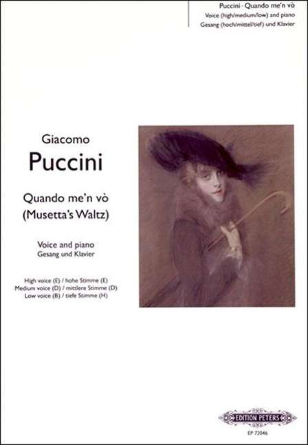 Giacomo Puccini: Quando Me'n Vò for Voice and Piano (3 Keys in One -- High/Medium/Low Voice), Noten