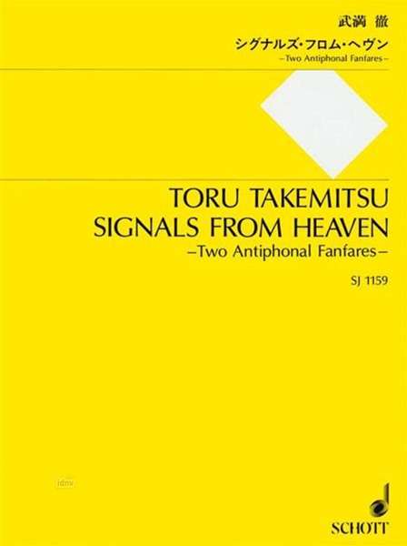 Toru Takemitsu: Signals from Heaven, Noten