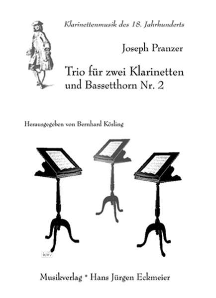 Joseph Pranzer: Trio für zwei Klarinetten und, Noten