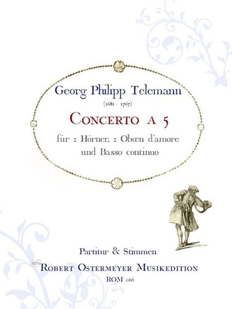 Georg Philipp Telemann: Concerto a 5 für 2 Oboen d`amo, Noten