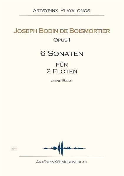 Joseph Bodin de Boismortier: 6 Sonaten für 2 Flöten op. 1, Noten