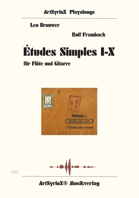 Leo Brouwer: Etudes Simple I-X für Flöte un, Noten