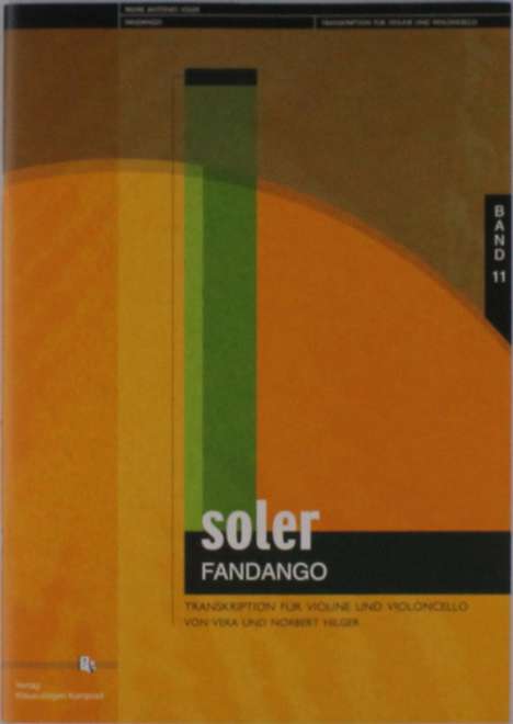 Antonio Soler: Fandango, Noten