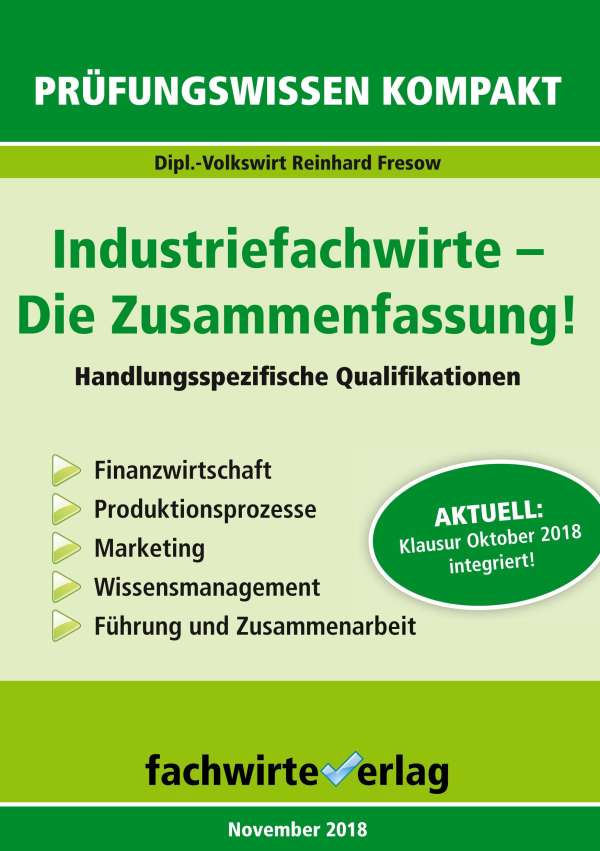 Industriefachwirte Die Zusammenfassung Reinhard Fresow Buch Jpc