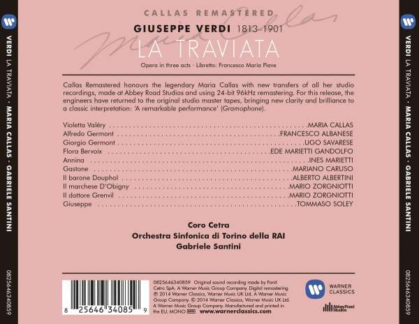 Giuseppe Verdi La Traviata 2 Cds Jpc
