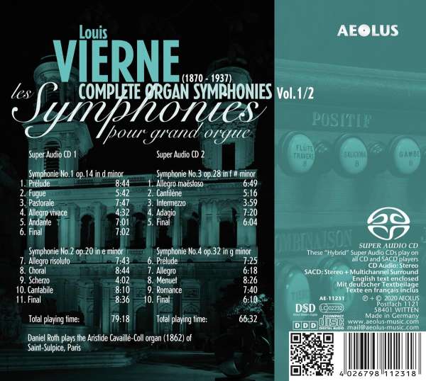 Louis Vierne: Orgelsymphonien Nr.1-4 (2 Super Audio CDs) – jpc