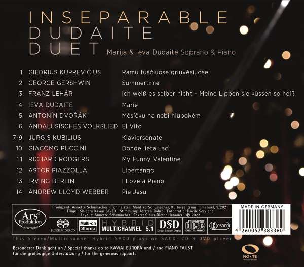 Dudaite Duet - Inseparable (Super Audio CD) – jpc
