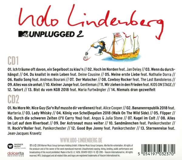 Udo Lindenberg AK Unplugged Live vom Atlantik 2 Autogrammkarte original signiert